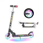 Trottinette enfant - yee goo - rglable en hauteur - poignes confortables - noir - 2 roues