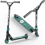 Trottinette freestyle apollo genius pro 4. 0 ? stunt scooter enfant avec roulements abec 9 ? noir / turquoise ...