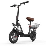 Trottinette i12 avec si�ge et panier - moteur 500w autonomie 35km pneus 12 et suspension double