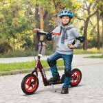 Trottinette patinette scooter enfant grandes roues de 6 � 12 ans hauteur r�glable frein arri�re b�quille ...