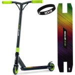 Trottinette stunt soke evo 1615 - deck aluminium guidon 50 cm pivotant 360� roues pu 100�24 mm 88a roulements ...