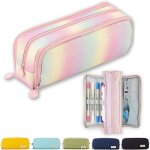 Trousse  crayons pour adolescents et filles - 3 compartiments - grande capacit - pour l'cole et le ...
