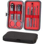 Trousse manucure pedicure avec 7pcs kit manucure pedicure coupe ongle professionnel set coupe cuticule ...