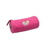 Trousse peluche rose