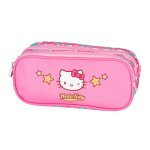 Trousse rectangulaire hello kitty 22 cm - 2 cpt