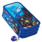 Trousse  stylo plumier 3 tages trousse scolaire requin