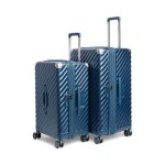 Trunk set de 2 valises deluxe avec expandeur - bleu