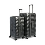 Trunk set de 2 valises deluxe avec expandeur - noir