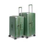 Trunk set de 2 valises deluxe avec expandeur - vert
