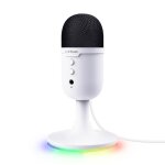 Trust gxt 236w yami micro gamer  condensateur microphone usb rgb pour streaming twitch youtube podcast ...