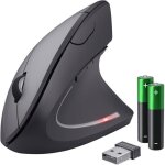 Trust souris sans fil verticale ergonomique prvention syndrome de la souris et epicondylite pour pc ...