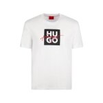 Tshirt hugo boss homme dalpaca blanc