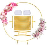 Ttlife 1. 8m arche ballon anniversaire arche de ballon structure cadre en m�tal dor� pour anniversaire ...