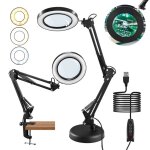Ttlife 2 en 1 loupe de lecture avec lumière et support 10x lampe loupe en verre véritable bras métal ... Ttlife 2 en 1 loupe de lecture avec lumière et support 10x lampe loupe en verre véritable bras métal ...