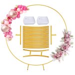 Ttlife 2. 2m arche ballon anniversaire arche de ballon structure cadre en mtal dor support de toile ...