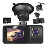 Ttlife 3 camras lens dashcam voiture avant arrire avec wifi carte sd 64g1080p hd camera embarque voiture ...