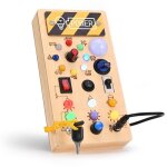 Ttlife busy board jouets tableau dactivit�s montessori avec interrupteur lumineux led tableau dactivit�s ...