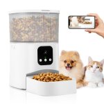Ttlife distributeur croquettes chat automatique 3l mangeoire automatique pour chat avec cam�ra 1080p ...
