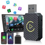 Ttlife dongle automatique 2 en 1 sans fil pour iphone ios carplay jour en ligne avec adaptateur filaire ...