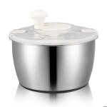 Ttlife grande essoreuse à salade en acier inoxydable de 48 l avec couvercle transparent fond antidérapant ... Ttlife grande essoreuse à salade en acier inoxydable de 48 l avec couvercle transparent fond antidérapant ...