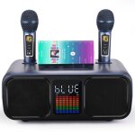 Ttlife karaok machine bluetooth avec 2 microphone sans fil haut - parleur de karaok enfant avec ecran ...