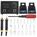 Ttlife kit pyrogravure bois 60w machine  pyrogravure avec 2 stylos pyrographiques 23 ttes de stylo ...