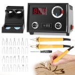 Ttlife kit de pyrogravure au bois preciva ensemble doutils pour stylo woodburner30 pointes et support ...