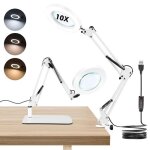 Ttlife lampe loupe 10x avec 72 led en 3 couleurs et 10 luminosits 2 en 1 lampe loupe intensit avec ...