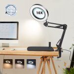 Ttlife lampe loupe 10x avec 72 led en 3 couleurs et 10 luminosits 2 en 1 lampe loupe intensit avec ...