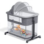 Ttlife lit bébé cododo3 en 1 berceau bébé avec épaissir matelas souple et plaquefenêtres en filet pour ... Ttlife lit bébé cododo3 en 1 berceau bébé avec épaissir matelas souple et plaquefenêtres en filet pour ...