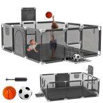 Ttlife parc bb avec filet respiran de jeu pliable basket footballcentre dactivits pour bbparc pour ...