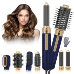 Ttlife seche cheveux air styler 6 in 1 brosse chauffante brosse lissante pour cheveux seche cheveux avec ...