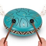 Ttlife tambour de langue en acier 6 pouces 11 tons steel tongue drum tambour handpan instrument  percussion ...