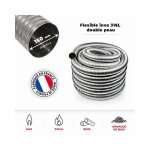 Tubage flexible inox double peau 150 mm - 9 mtres