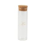 Tube  essai verre bouchon lige merci or 10cm