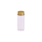 Tube � essai verre avec bouchon en m�tal or �3x8cm en display box