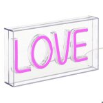 Tube non  poser led love rose l 23cm - atmosphera createur dinterieur