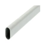 Tube penderie ovale 30x15 mm longueur 150cm blanc