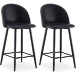 Tukailai lot de 2 tabourets de bar en simili cuir tabouret avec dossier et repose - pieds chaises de ... Tukailai lot de 2 tabourets de bar en simili cuir tabouret avec dossier et repose - pieds chaises de ...