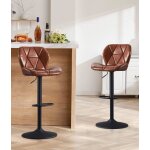 Tukailai lot de 2 tabourets de bar en simili cuir tabouret pivotant rembourr tabouret de comptoir tabouret ...