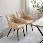 Tukailai chaises de salle à manger lot de 2 chaises dappoint de cuisine en simili - cuir gris pour la ... Tukailai chaises de salle à manger lot de 2 chaises dappoint de cuisine en simili - cuir gris pour la ...