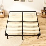 Tuncco sommier 160x200cm ?avec 9 pieds 2 * 18 lattes rsistant montage rapide et facile hauteur sous ...