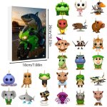 Tung tung tung sahur calendrier de lavent - 24 jours - 2d pendentif italien kit de dcoration pour ftes ...