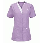 Tunique mdicale femme - blouse medicale femme col en v banche manche courte - violet - adulte - femme ...