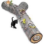 Tunnel chat - largeight - 3 voies - 150 cm - jouet interactif - aire de jeu