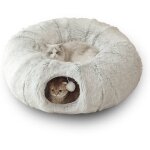 Tunnel pour chat - lit pour chat - panier pour chat - tunnel en peluche pour chat - maison pour chat ...