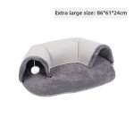 Tunnel pour chat multifonctionnel avec coussin chauffant en forme dovale grande taille 86 * 61 * 24cm ...