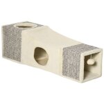 Tunnel pour chat - pawhut - avec balle suspendue - entres multiples - en sisal - crme