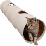Tunnel de jeu pour chat long tube pliable jouet dintrieur amusant pour chaton label Tunnel de jeu pour chat long tube pliable jouet dintrieur amusant pour chaton label
