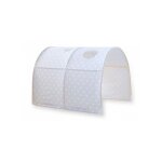 Tunnel de lit enfant - gris - motif Étoiles - 100% coton - facile à assembler Tunnel de lit enfant - gris - motif Étoiles - 100% coton - facile à assembler